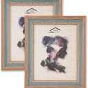 2 Pack 8x10 Vintage Antique Picture Frames, Retro Design for Home, Office & Wedding Decor,Blue
