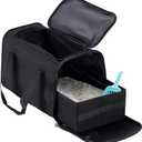 Portable Cat Litter Box Black,2In 1 Travel Litter Box,Cat Litter Box for Travel,Foldable Cat Travel Litter Box Light Weight 1
