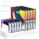 100W Charging Station for Multiple Devices, 10-Port USB Fast Charging Station with Adjustable Dividers & 10 Cables- Multi Device Organizer Charging Dock for iPhone, iPad, Tablets & More(White)