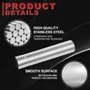 LCGP 3" Custom Mandrel Straight Exhaust Pipe, 18" Long, Made of High Quality Stainless Steel Fit 3 Inch Exhaust Pipe