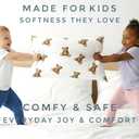 Toddler Pillow with Cotton Pillowcase Soft & Hypoallergenic Kids Pillow, 13x18 Small Pillow for Toddlers Ages 3+, Travel-Friendly & Machine Washable (Bear)