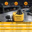 NEWTRY 20T Low Profile Hydraulic Jack Porta Power Kit + CP-180 Manual Hydraulic Hand Pump Multi Section Jack, 1.18 Stroke Industrial Mini Hydraulic Cylinder
