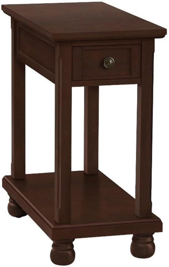 Monarch Specialties 3967 Accent, End, Side Table, Narrow, Nightstand, Storage Drawer, Brown Table-24 H/Espresso Veneer, 11.75" L x 21.75" W x 24.25" H