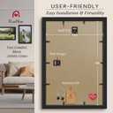 13x19 Picture Frame 4 Pack, Black Solid Wood, Wall Gallery Poster Frame