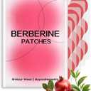 4 x Berberine Patches for Women & Men | Advanced Natural Formulation | with L-Glutamine, Berberine, Cinnamon & Pomegranate | 60 Count-Red | 60 Daily Wear Patches with Berberine, L-Glutamine, Cinnamon and Pomegranate, Easy to Apply at Home, Work or While Traveling