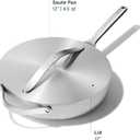 Caraway 4.5 qt Stainless Steel Sauté Pan
5-Ply Stainless Steel, Oven Safe and Stovetop Agnostic, Non-Toxic, PTFE and PFOA Free