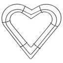 2pcs PATIKIL Christmas Wire Wreath Frame, Metal Heart Shape Dream Catcher Rings Macrame Wreath Floral Hoop for Home Car DIY Craft Wedding Wall Hanging Decorations, Black