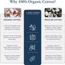 LANE LINEN King Fitted Sheet, 100% Organic Cotton, 3-Piece Set (1 Fitted Sheet,2 Pillowcases), Percale Weave, Ultra Soft, Breathable,Fits Mattress Upto 15" Deep - Mineral (No Flat Sheet)