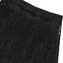 SOFIA'S CHOICE Women Fringe Skirt Unlined Western Cowgirl Party Flowy Tassel Mini Skirts Festival Rave Outfits Black X-Large