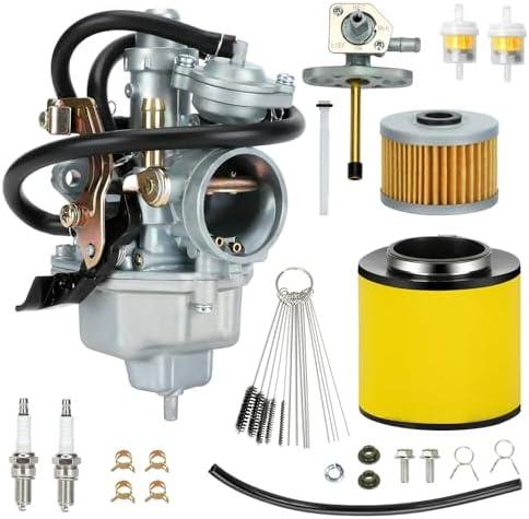 EOPOAYI Recon 250 Carburetor Carb Kit Compatible with TRX 250 TRX250 Fourtrax TRX250EX TRX250TM TRX250TE TRX250ES TRX250ER 1997-2001 2002-2007 ATV Quad 4 Wheeler Parts with Fuel Valve Petcock