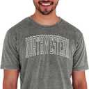 Blue 84 Men's Northwestern Wildcats T Shirt Burnout, Northwestern Wildcats Charcoal, Small