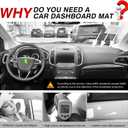 Cartist Dashboard Cover Mat for 2015-2022 2023 2024 2025 2026 Ford Edge Accessories Dash Cover Flannel Dash Mat Sunshade Glare UV Rays Protector