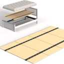 Heavy Duty Thick Folding Box Spring, Mattress Supporting Wood Floor, Foldable Box Spring, Bed Support Slats,48"x60"
