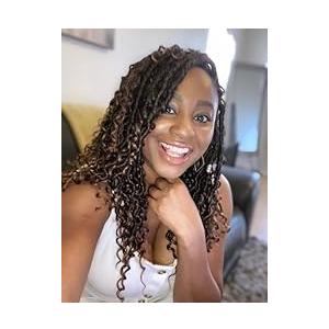 6 Packs Curly Faux Locs Crochet Hair, 22 Inch Goddess Locs Crochet Hair, Hippie Locs Synthetic, Boho Style Crochet Braids Hair Extensions (22Inch, 6Packs, T1B/27)