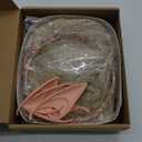 Enhon Halloween Cosplay Set Long Blonde Braid Wig Women with Crystal Leaf Crown and Fairy Ears for Princess Bride Costume(Rose Gold)