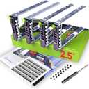 WORKDONE 4-Pack - 2.5" Hard Drive Caddy G176J Compatible for Dell PowerEdge Server - T440 T640 R330 R430 T430 R630 T630 R730 R830 R930 R320 R420 and More - Hot-Swap Tray - Setup with Detailed Manual
