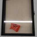 Love-KANKEI Shadow Box Frame 11x14, Deep Large Shadow Box Display Case with Unique Beads Door and Glass Window, Wood Memory Box for Pictures, Medals, Memorabilia, Collections Black