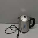 Amazon Basics Electric Stainless Steel Kettle for Tea and Coffee, BPA-Free, Fast Boiling, Auto Shut-Off, 1 Liter, 1500W, Black and Silver