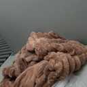 NEWCOSPLAY Super Soft Throw Blanket Brown Premium Silky Flannel Fleece 3D Ribbed Jacquard Lightweight Bed Blanket All Season Use (Brown Ribbed, Throw(50"x60"))