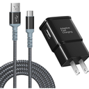 2 PCS Adaptive Fast Charger Wall Charger, 10 Foot Braided Sync