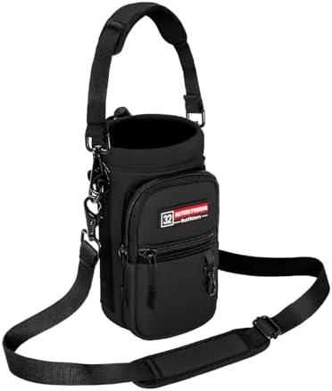 NATURE PIONEOR Water Bottle Holder with Strap, Water Bottle Carrier Bag Sling Sleeve with Adjustable Shoulder Strap & Handle and Large Phone Pocket for Walking, Hiking, Travelling for 25oz/32oz/40oz/64oz
