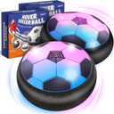 Officygnet 2 Pack Hover Soccer Ball Toys Gifts for 5, 6,7, 8-12 Year Old Boys, Indoor Boys Toys Age 6-8, Light-Up Soccer Ball Games for Kids 4-6, Ideal Christmas Birthday Sports Gifts for Kids