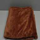 NEWCOSPLAY Super Soft Throw Blanket Coffee Premium Silky Flannel Fleece Leaves Pattern Lightweight Bed Blanket All Season Use (Coffee, Throw (50"x60")