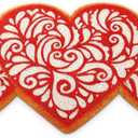 Dunzy Valentines Door Mat Valentine Hearts Shaped Coir Mat Love Doormat Wedding Anniversary Couple Gift Non-Slip and Washable Seasonal Holiday Indoor Outdoor, 17 x 29 Inches