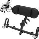Adjustable Wheelchair Headrest Backrest, 25mm Universal Wheelchair Headrest Neck Support Fits Teens and Young Adults Universal Wheelchair Accessories (Black)