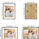 Hongkee 12x16 Picture Frame with Glass, Display Picture 11x14 with Mat or 12x16 Without Mat, 11 by 14 Photo Wooden Frames for Wall Mounting (Grey, 1 Pack)