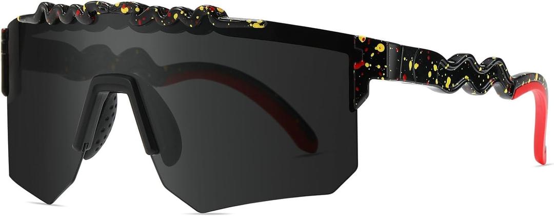 Two Sizes Polarized Sunglasses Cycling UV400 For Adults Youth Boys Girls Kids Men Women Outdoor Baseball Glasses (Ra1)