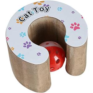 Magic Organ Cat Scratch Board Cat Toy with Bell Cat Grinding Claw Cat Climbing Frame Cat Scratch Toy Cat Scratcher Lounge Bed (White)