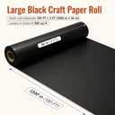 Black Craft Paper Roll, 36" x 1200" (100') Bulletin Board Paper | Banner and Poster Paper Roll for Drawing, Painting, Kids Art, Gift Wrapping, Floral Bouquets, Packing, and Table Covering