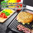 2pcs Grill Scraper for George Foreman, Nylon Spatula Indoor Grill with Grooves Heat-Resistant Household Cleaner Tool Comfortable Grip Non-Stick Cleaning Brush