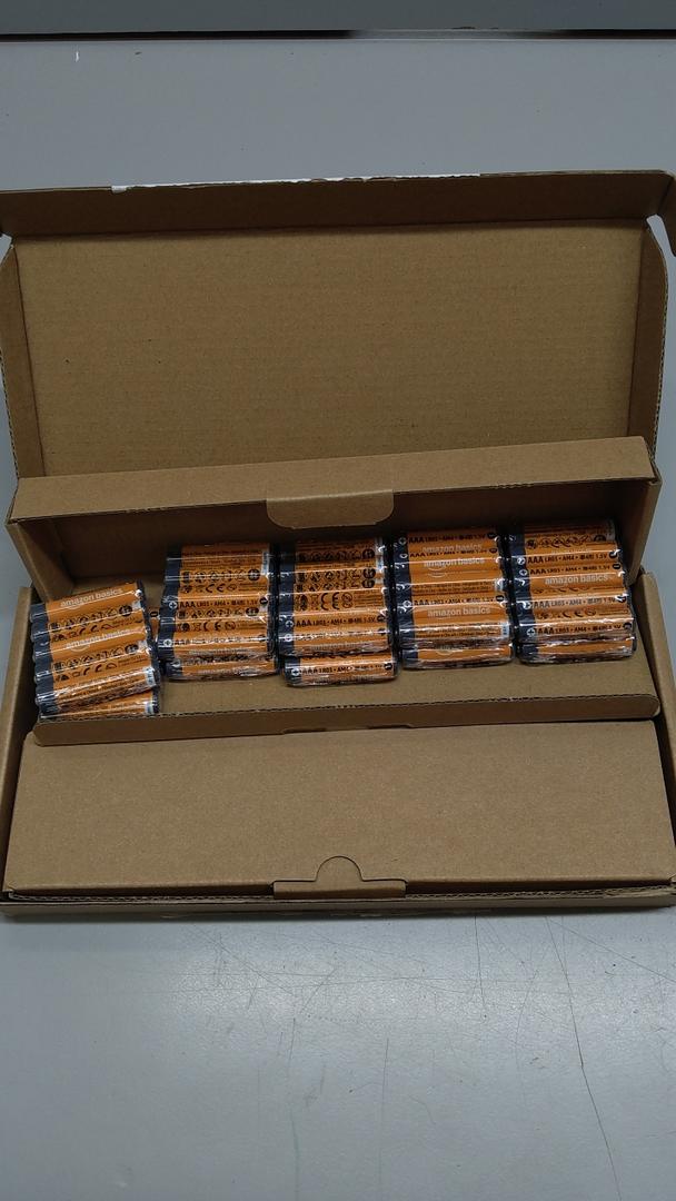 100 Pack AAA High-Performance Alkaline Batteries, 10-Year Shelf Life, Easy to Open Value Pack