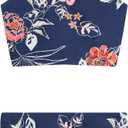 Kanu Surf Girls' Waverly UPF 50+ Beach Sport Criss-Cross Tankini (16, Reese Navy)
