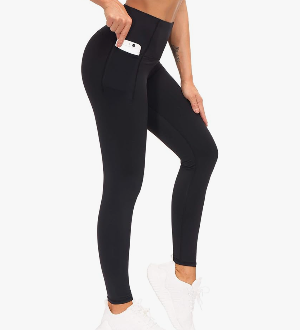 THE GYM PEOPLE Tummy Control Workout Leggings with Pockets High Waist Athletic Yoga Pants for Women Running, Fitness 3XL