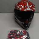 DOT Youth Dirt Bike Helmet for Boys & Girls Ages 5-14, Four Wheeler, Motocross, BMX, MX, UTV, Snowmobile, Go Kart, Racing, Skateboard, Baseball (Medium, Red Cobweb)