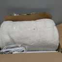 Electric Heated Blanket Queen Size 84"90" Dual Control, 9 Heating Settings & 1-10Hs Auto Off, Overheat Protect, Double-Sided Plush Sherpa, for Couch & Bed, Machine Washable White