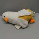 PEACH CAT Banana Duck Plush Toy Cute Plushie Hugging Plush Pillow Duck Stuffed Animal for Girls and Boys White 19.7"