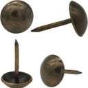 Upholstery Tacks for Furniture 7/16" Vintage Furniture Tacks Nails for Upholstery 300pcs Decorative Tack for Furniture DIY Antique Brass Thumb Sofa Nails Furniture Tacks