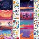 Sticker Book for Kids, 250+ Universe Stickers & 8 Scenes Activity Sheet, Reusable Busy Book, Seek and Find Sticker Coloring Pad, for Boys Girls Toddlers Ages 2-4 4-8 Years Old 3-5 6-7