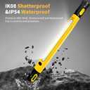 Under Hood Work Light Bar, 3000LM LED Magnetic Light Bar with Hooks, 5200mAh Cordless Rechargeable Hood Light for Mechanic/Car Repairing/Garage-Yellow