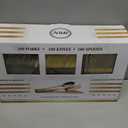 N9R 300PCS Gold Plastic Silverware, Heavy Duty Gold Plastic Cutlery Set Disposable Flatware Dinnerware, 100 Forks, 100 Spoons, 100 Knives, Perfect for Party, Wedding and Daily Use