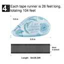 Glue Tape for Scrapbooking, Scrapbook Tape 4 Pcs, Double Sided Tape Roller for Crafts, 26 Ft x 0.31 In Tape Runner, Junk Journal Supplies, Scrapbook Supplies & Craft, Photo, Mothers Day Gifts.