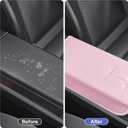 Center Console Leather Armrest Cover Designed for Tesla Model 3 Highland 2024-2027/Model Y Juniper 2025-2027 Refresh,Center Console Accessories for Model 3/Y Interior Accessories 2026 Pink