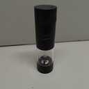 2Pack Electric Salt and Pepper Grinder Set USB Rechargeable with Warm LED Light, Adjustable Coarseness Lidaop Large Capacity Automatic Salt Pepper Mill Shakers for Kitchen, Restaurant, Outdoor, Black