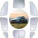 Upgraded Camping Privacy Curtain 8 Pieces for Tesla Model Y 2020-2025 Window Sunshade for Tesla Model Y Juniper Camping Shades Windshield Sunshade Privacy Screens forTesla Camping Accessories