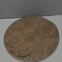 Homaxy Round Faux Leather Placemats and Coasters, Washable Dual-Side Table Mats, Wipeable Heat-Resistant Dining Place Mats for Outdoor and Indoor, Set of 6, Diameter 13 and 3.93 Inch, Dark Brown