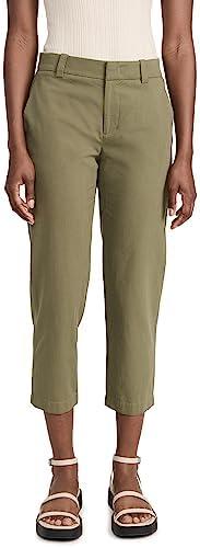 Vince Women's Mid Rise Washed Cotton Crop Pants, Size: 14